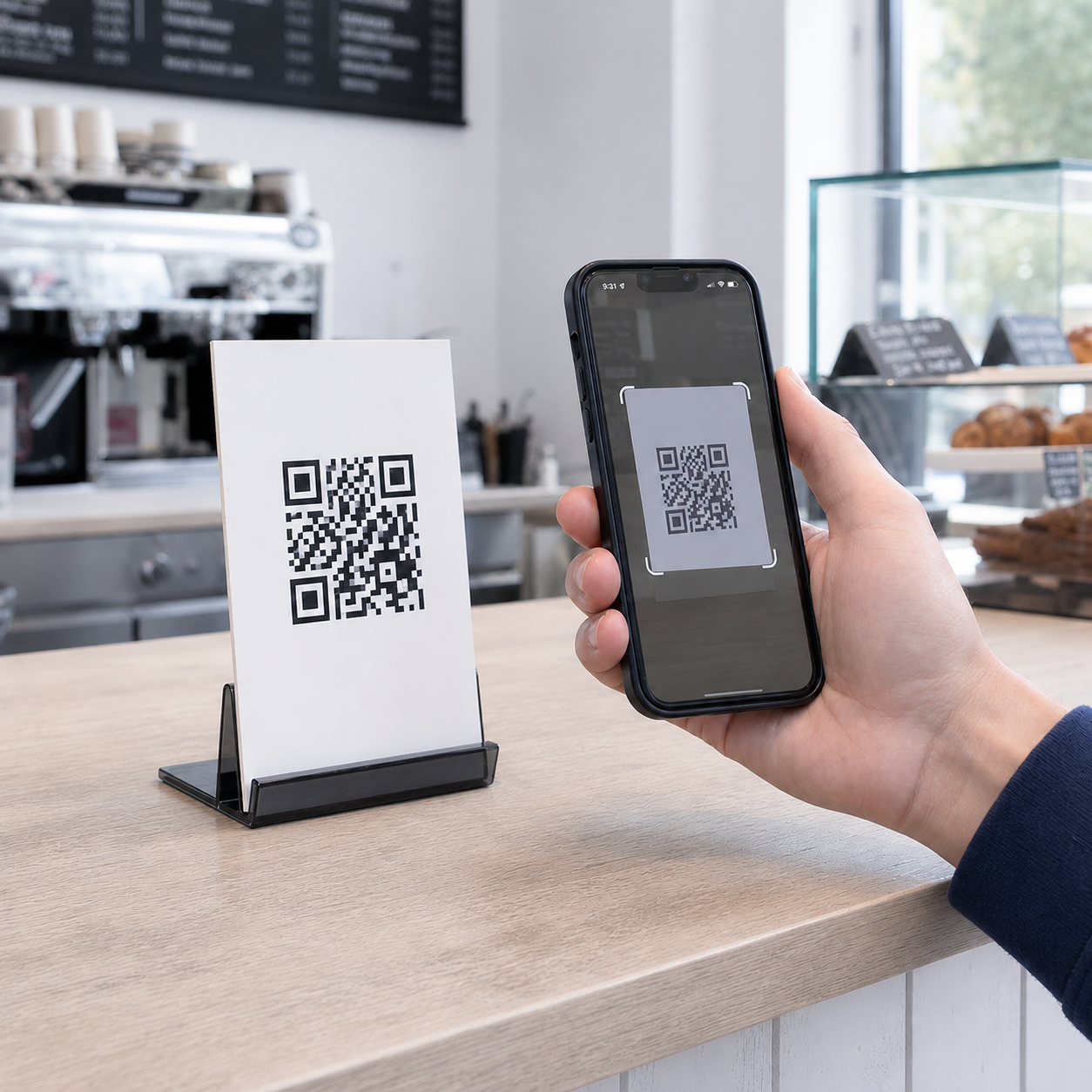 Einsatz eines QR-Codes in einem kleinen Unternehmen